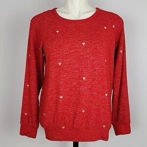 ⭐️3/ $30⭐️ Buffalo David Britton Women's Pullover Red Long Sleeves Top Size M